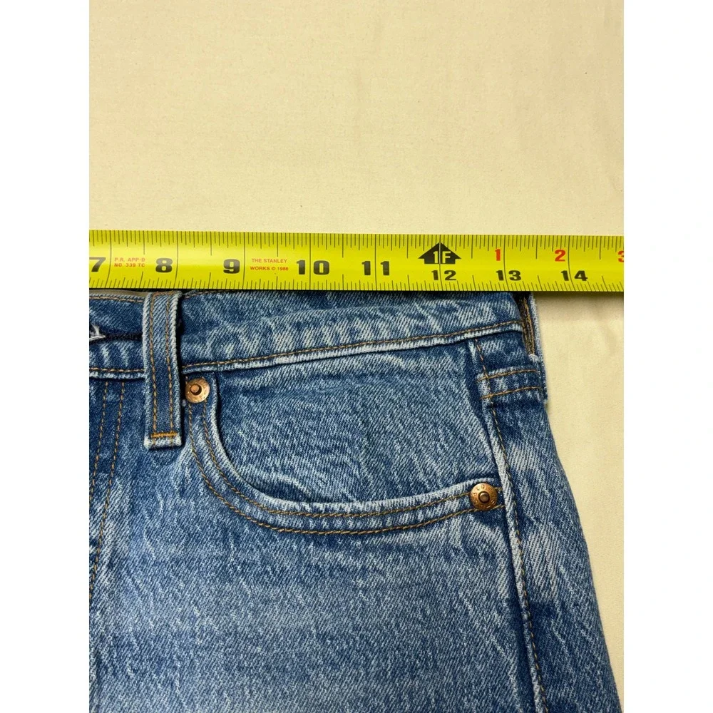 Levi's Premium Big E Wedgie Straight Jeans Women's 25X28 Medium Wash Button Fly - Picture 13 of 16